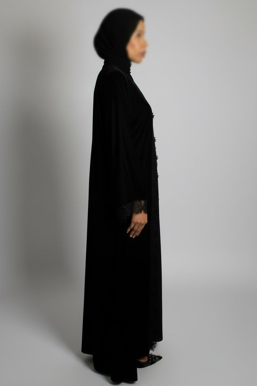 The Heritage Abaya In Royal Noir