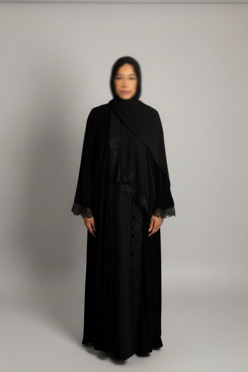 The Heritage Abaya In Royal Noir